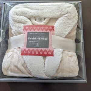 Martha Stewart The Holiday Collection Cableknit Women's Robe O/S